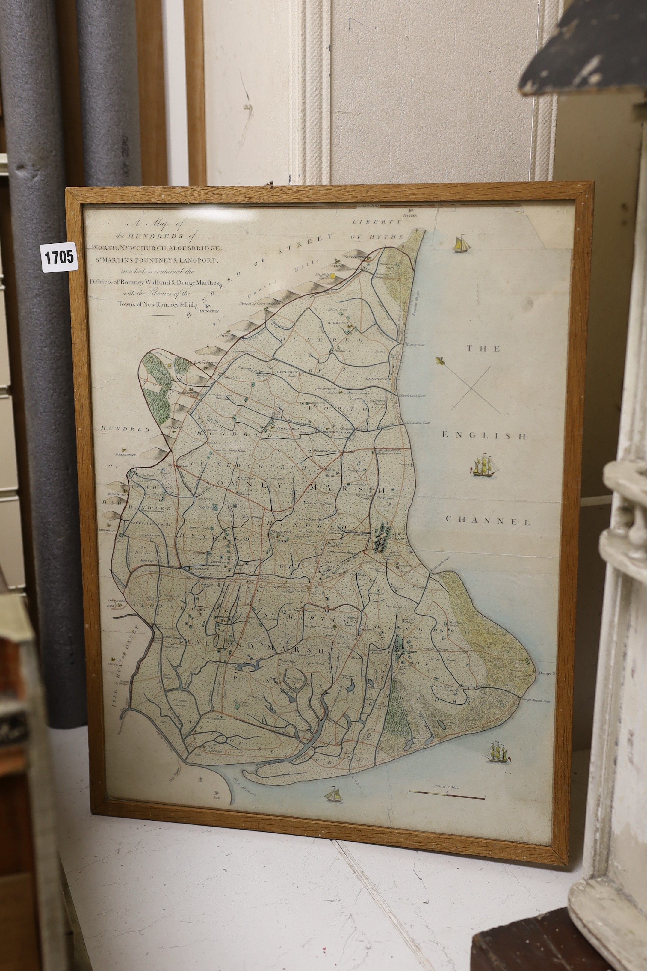Four assorted 18th century and later maps, all coloured engravings, Irlande, 18 x 14cm, The Smaller Islands in the British Ocean, 19 x 11cm, Northumberland, 21 x 17cm and The Hundreds of Worth, Newchurch, Aloesbridge, St